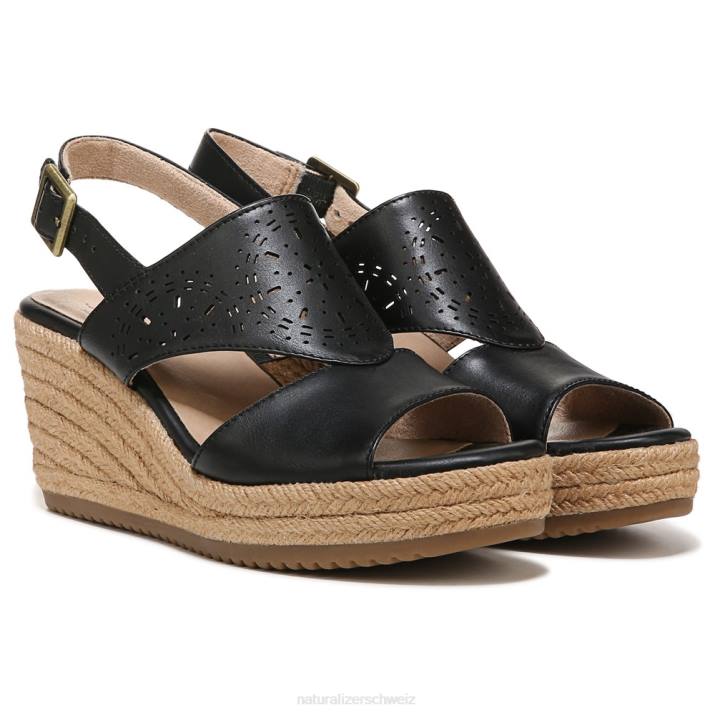 Frauen Naturalizer schwarzes Synthetik Soul Ocean Espadrille-Sandale 66FF578