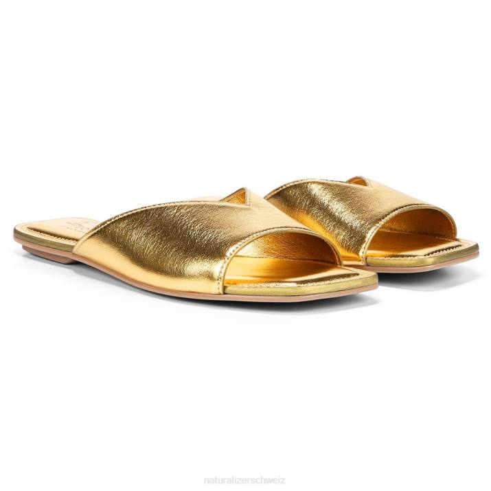 Frauen Naturalizer Dunkelgoldenes Synthetikmaterial 27 Edit Zelda Slide-Sandale 66FF690