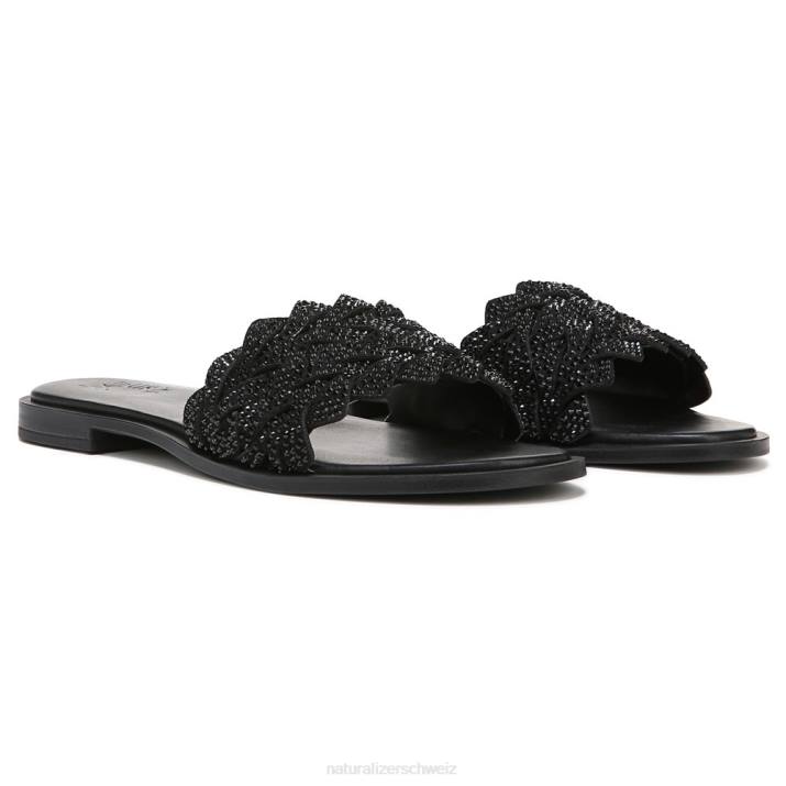 Frauen Naturalizer schwarzer Stoff Fernando-Sandale 66FF344