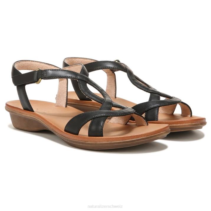 Frauen Naturalizer schwarzes Synthetik Soul Solo Sandale 66FF566
