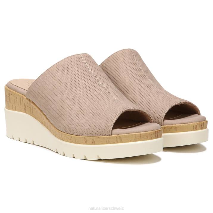 Frauen Naturalizer Helltaupefarbenes Synthetikmaterial Soul Goodtimes Mule Wedge Sandale 66FF545