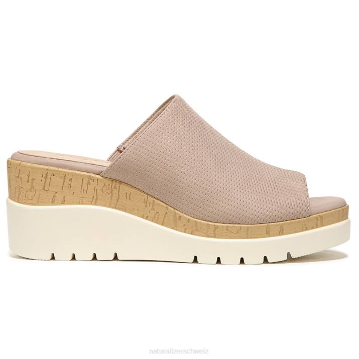 Frauen Naturalizer Helltaupefarbenes Synthetikmaterial Soul Goodtimes Mule Wedge Sandale 66FF545