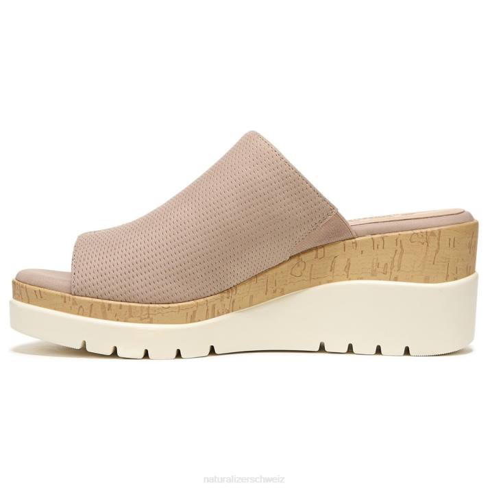 Frauen Naturalizer Helltaupefarbenes Synthetikmaterial Soul Goodtimes Mule Wedge Sandale 66FF545