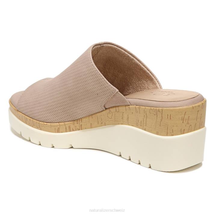 Frauen Naturalizer Helltaupefarbenes Synthetikmaterial Soul Goodtimes Mule Wedge Sandale 66FF545