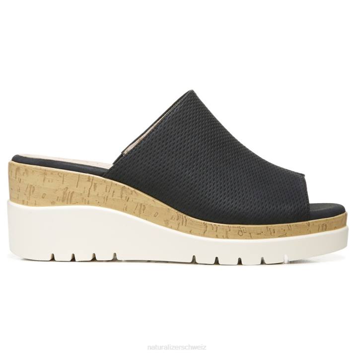 Frauen Naturalizer schwarz, von Menschenhand geschaffen Soul Goodtimes Mule Wedge Sandale 66FF544