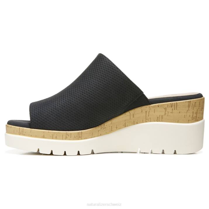 Frauen Naturalizer schwarz, von Menschenhand geschaffen Soul Goodtimes Mule Wedge Sandale 66FF544