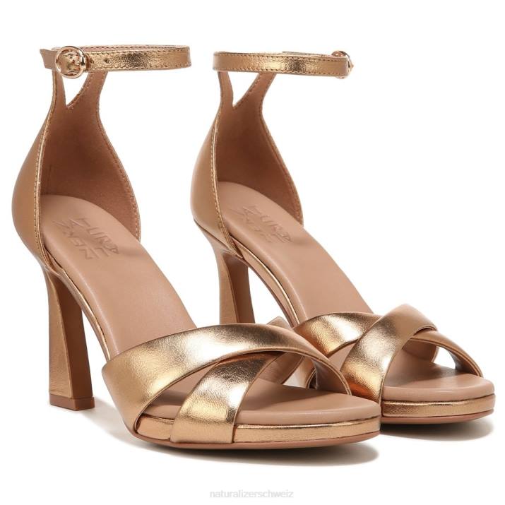 Frauen Naturalizer Butterscotch-Leder Lizbeth-Kleid-Sandale 66FF221