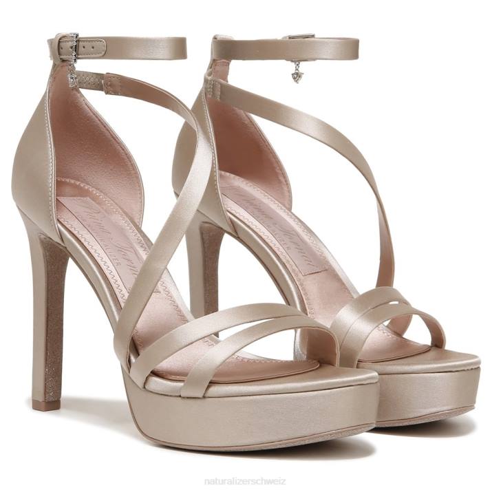 Frauen Naturalizer Champagnerstoff Liebe 2 Kleid Sandale 66FF324