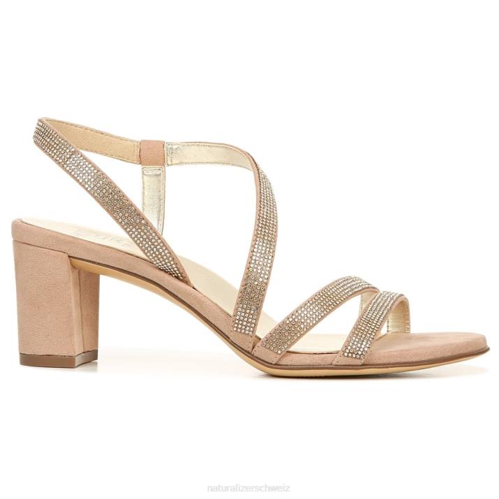 Frauen Naturalizer Creme-Brûlée-Stoff Vanessa Kleid Sandale 66FF23