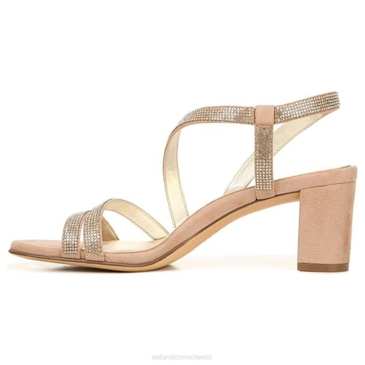 Frauen Naturalizer Creme-Brûlée-Stoff Vanessa Kleid Sandale 66FF23