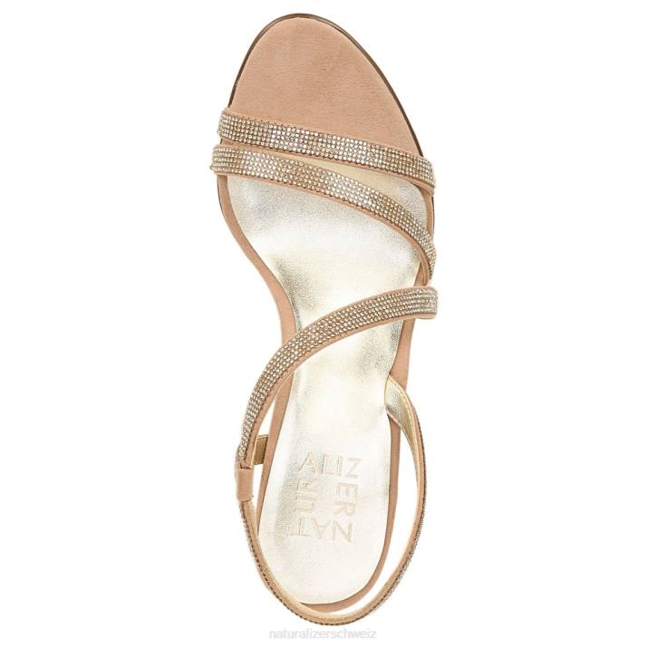 Frauen Naturalizer Creme-Brûlée-Stoff Vanessa Kleid Sandale 66FF23