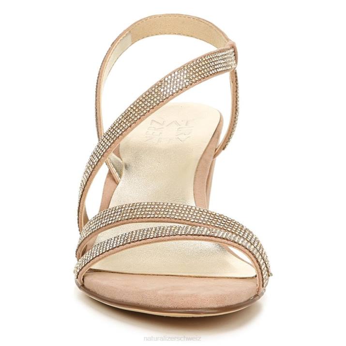 Frauen Naturalizer Creme-Brûlée-Stoff Vanessa Kleid Sandale 66FF23