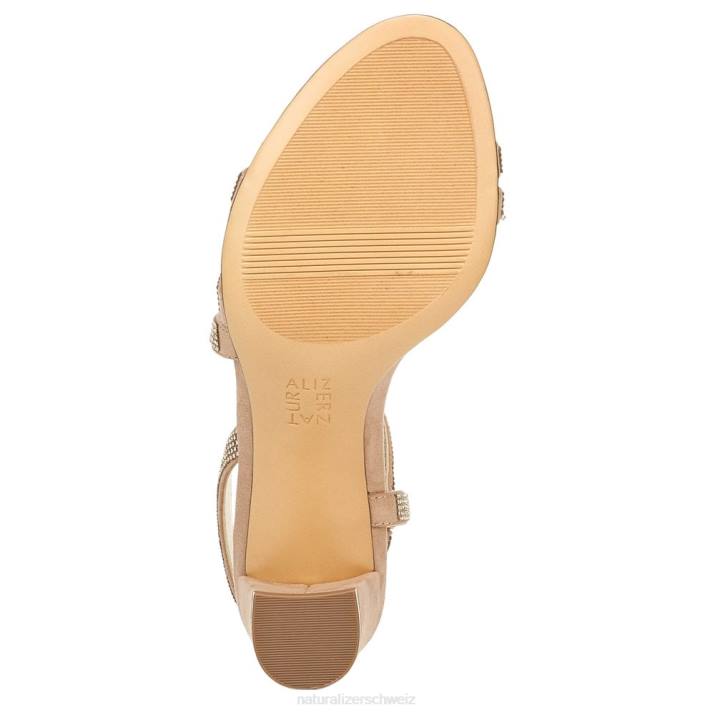 Frauen Naturalizer Creme-Brûlée-Stoff Vanessa Kleid Sandale 66FF23