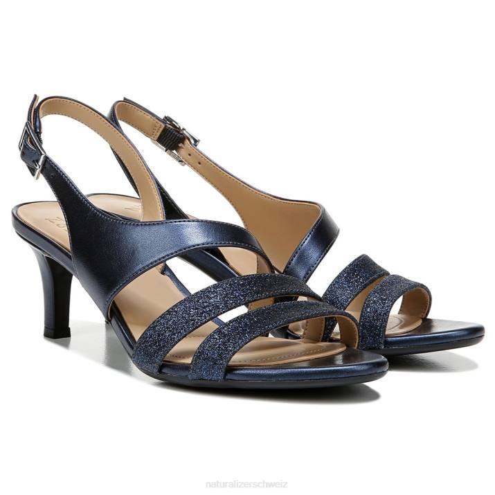 Synthetik in dunkelblauem Metallic-Look