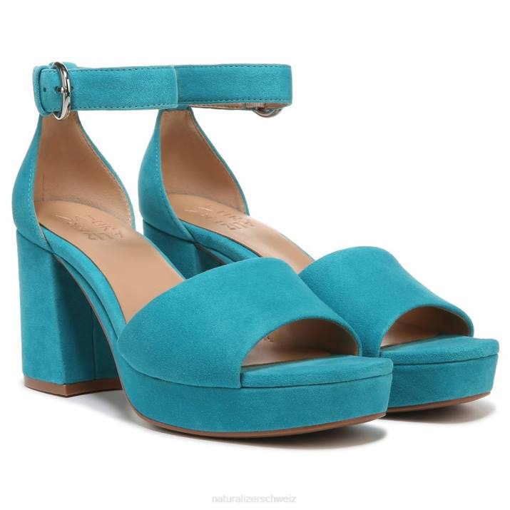 Frauen Naturalizer blaues Wildleder Pearlyn-Kleidsandale 66FF342