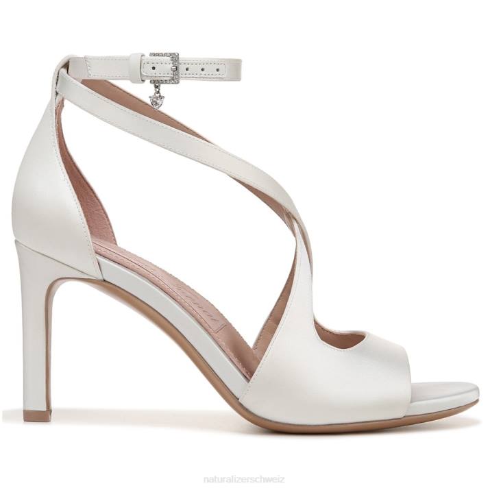 Frauen Naturalizer seidenweißer Stoff Amor 2 Kleid-Sandale 66FF322