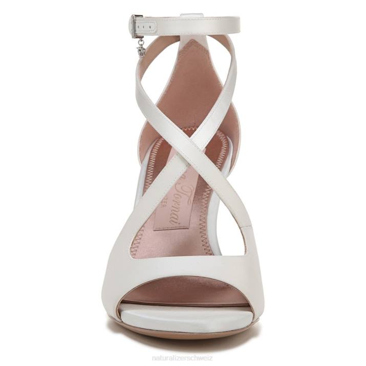 Frauen Naturalizer seidenweißer Stoff Amor 2 Kleid-Sandale 66FF322