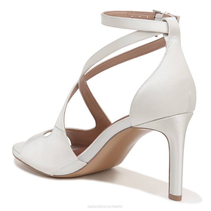 Frauen Naturalizer seidenweißer Stoff Amor 2 Kleid-Sandale 66FF322