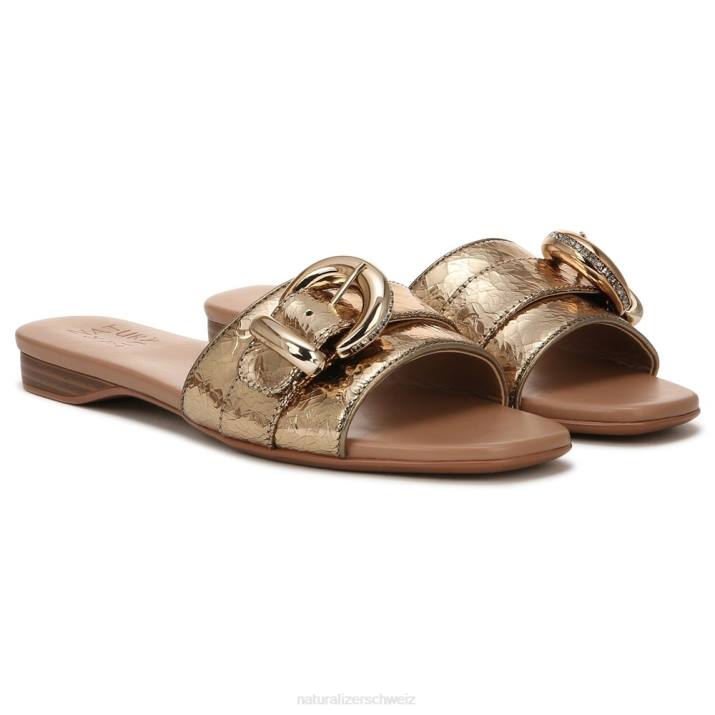 Frauen Naturalizer bronzefarbenes Leder Santiago-Sandale 66FF490