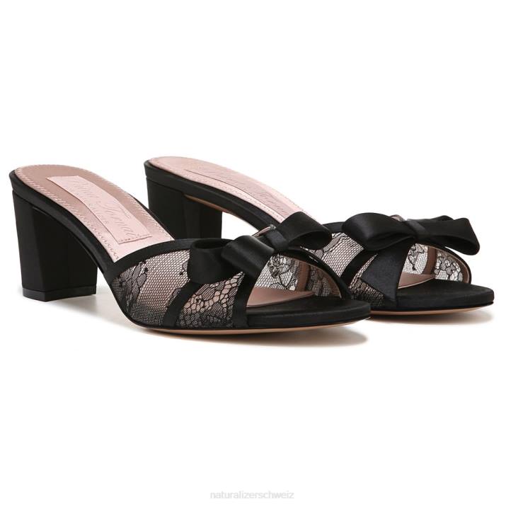 Frauen Naturalizer schwarzer Stoff Alhubu Slide-Sandale 66FF310