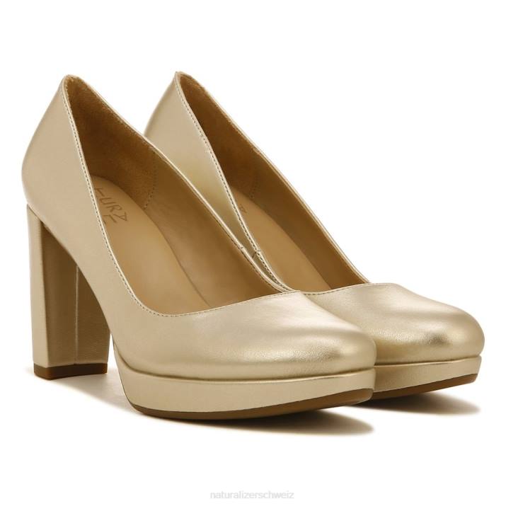 Frauen Naturalizer Champagnerbeige Synthetik Berliner Pumpe 66FF412