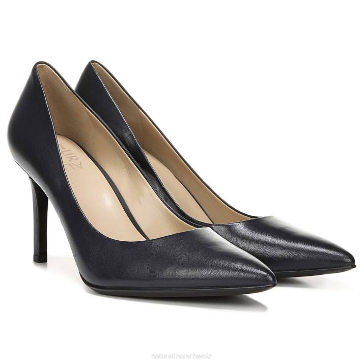 Frauen Naturalizer Dunkelblaues Leder Anna Pumpe 66FF201