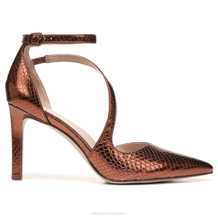 Frauen Naturalizer Kupferfarbenes Schlangenleder 27 Abilyn-Pumpe bearbeiten 66FF134