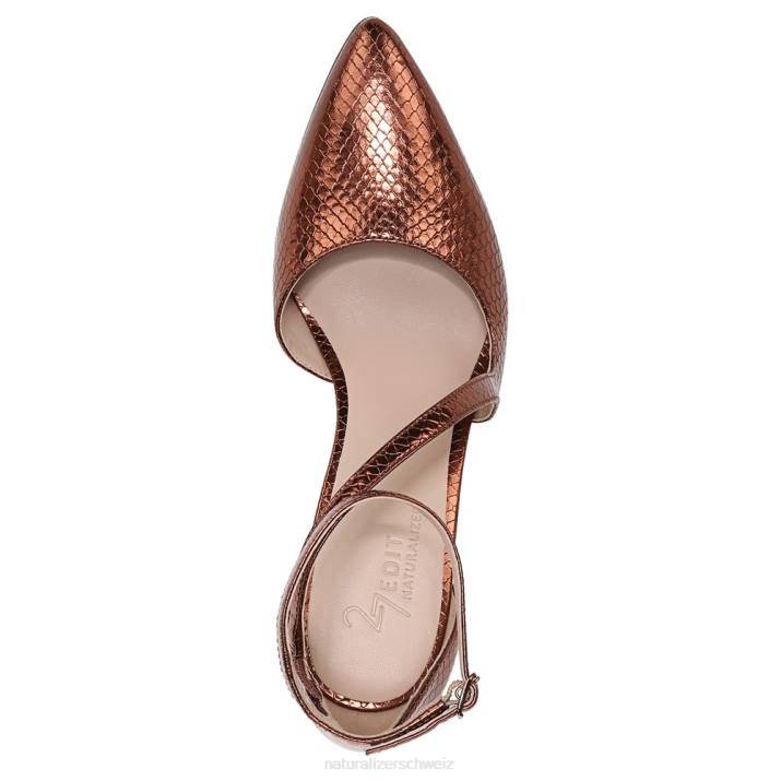 Frauen Naturalizer Kupferfarbenes Schlangenleder 27 Abilyn-Pumpe bearbeiten 66FF134