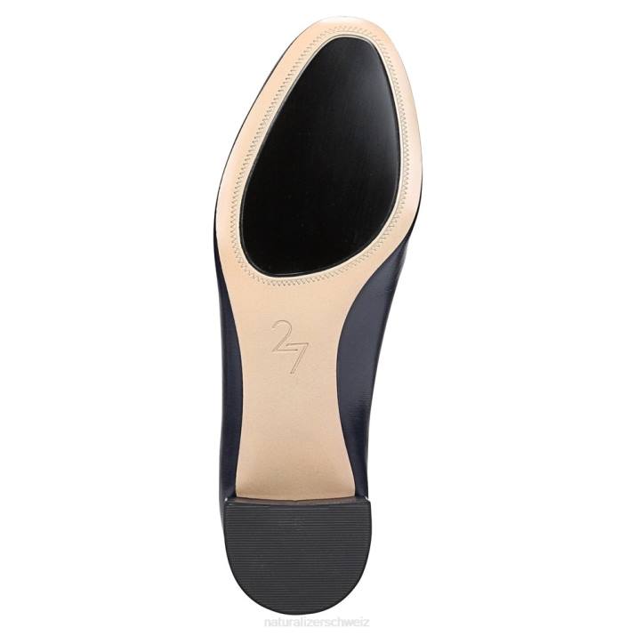 Frauen Naturalizer französisches marineblaues Leder 27 Rebecca Pump bearbeiten 66FF418