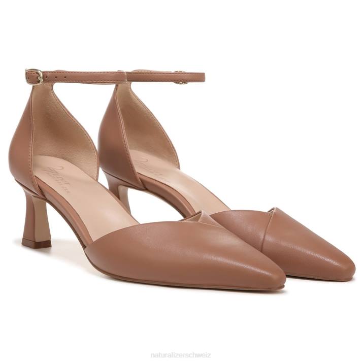 Frauen Naturalizer taupefarbenes Leder 27 Edit Danica Dress Pumps 66FF135