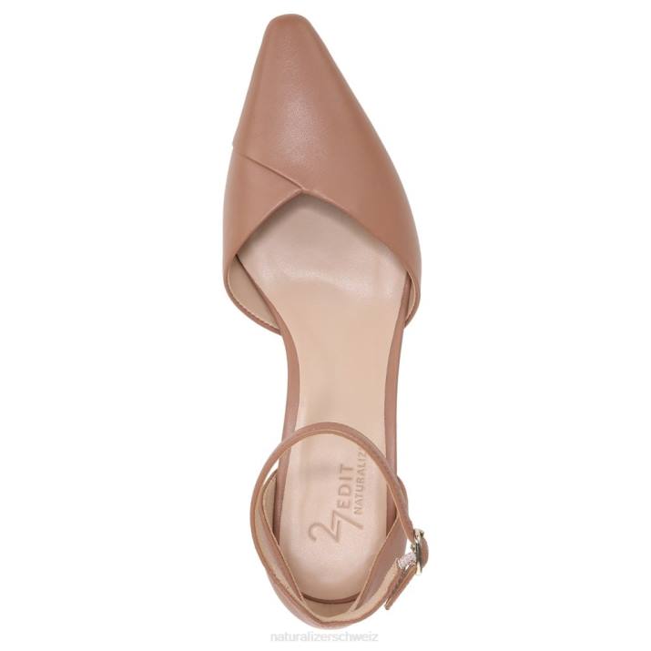 Frauen Naturalizer taupefarbenes Leder 27 Edit Danica Dress Pumps 66FF135
