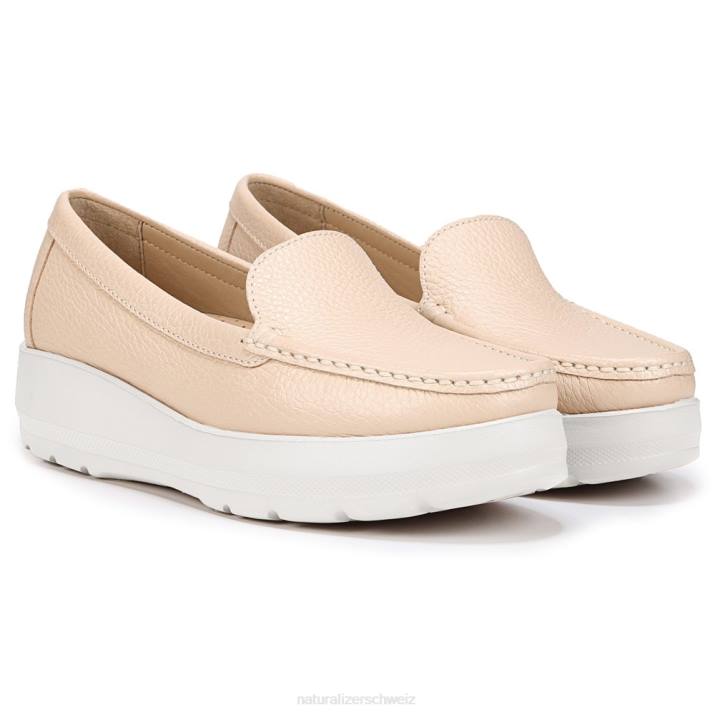 Frauen Naturalizer beiges Leder Luanna-Loafer 66FF40
