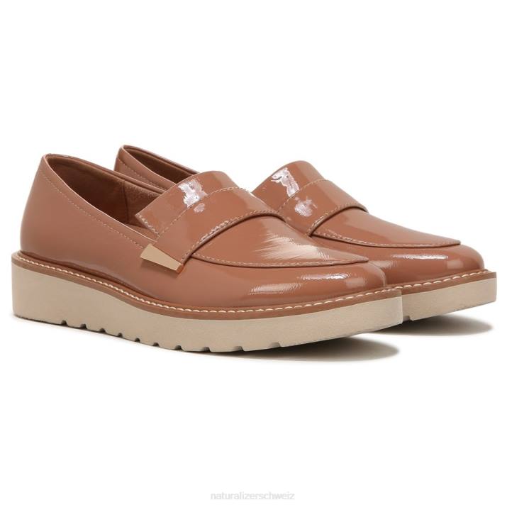 Frauen Naturalizer braunes Leder Adiline-Loafer 66FF170