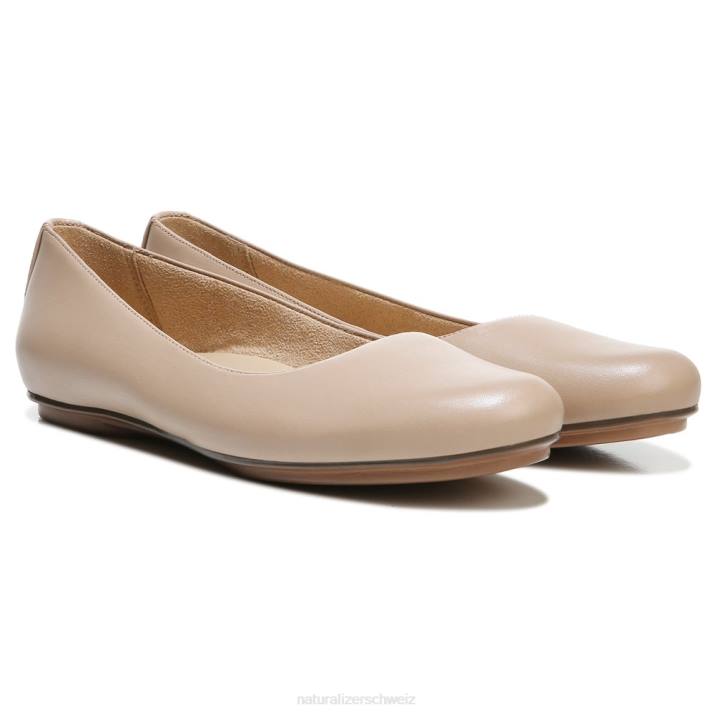 Frauen Naturalizer Creme-Brûlée-Leder Ballerinas von Maxwell 66FF175