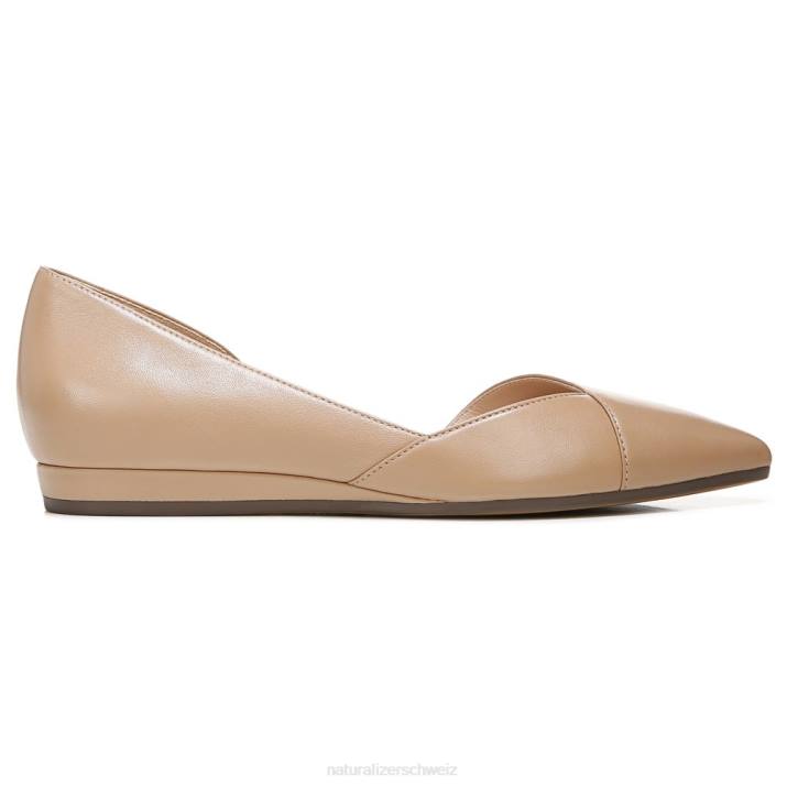 Frauen Naturalizer taupefarbenes Leder 27 edit karla d\'orsay flat 66FF264