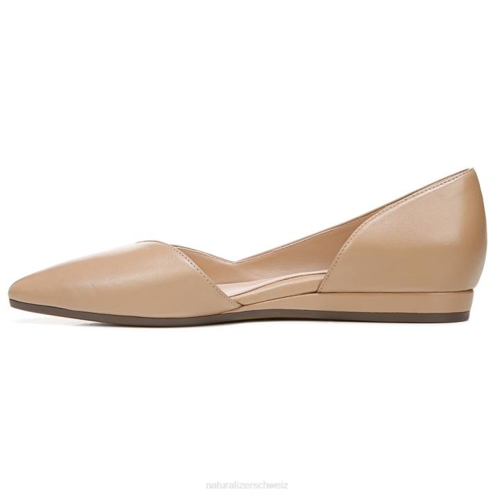 Frauen Naturalizer taupefarbenes Leder 27 edit karla d\'orsay flat 66FF264