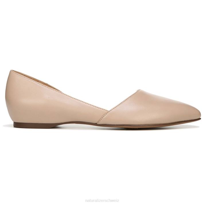 Frauen Naturalizer taupefarbenes Leder samantha d\'orsay flach 66FF243