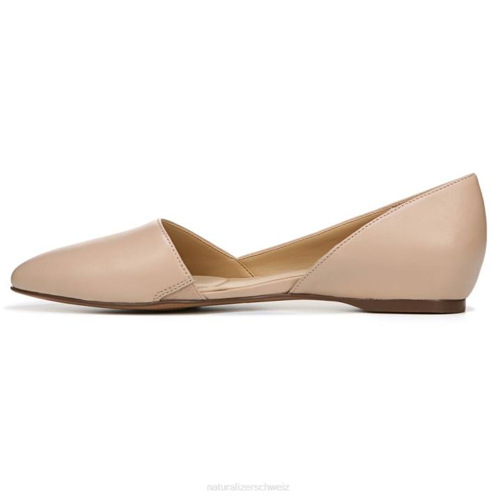 Frauen Naturalizer taupefarbenes Leder samantha d\'orsay flach 66FF243
