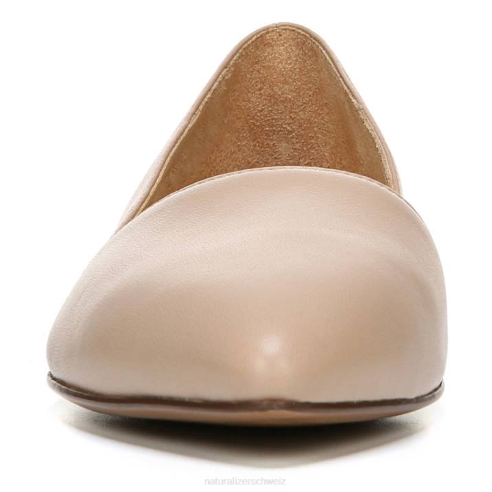 Frauen Naturalizer taupefarbenes Leder samantha d\'orsay flach 66FF243