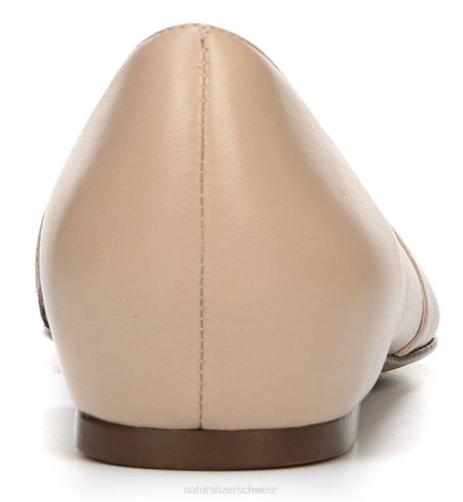 Frauen Naturalizer taupefarbenes Leder samantha d\'orsay flach 66FF243