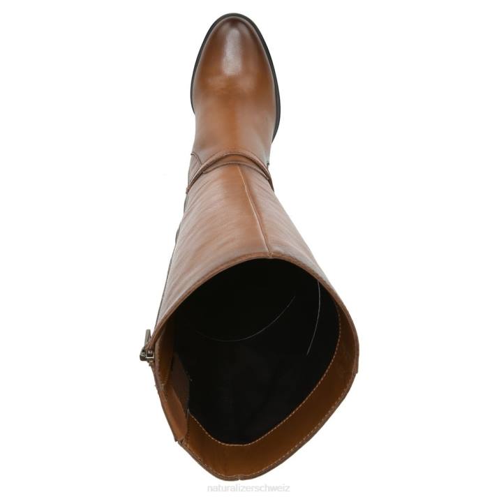 Frauen Naturalizer Apfelwein-Gewürzleder Kalina kniehoher Stiefel mit breiter Wade 66FF256