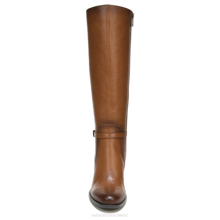 Frauen Naturalizer Apfelwein-Gewürzleder Kalina kniehoher Stiefel mit breiter Wade 66FF256