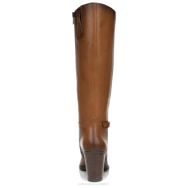 Frauen Naturalizer Apfelwein-Gewürzleder Kalina kniehoher Stiefel mit breiter Wade 66FF256