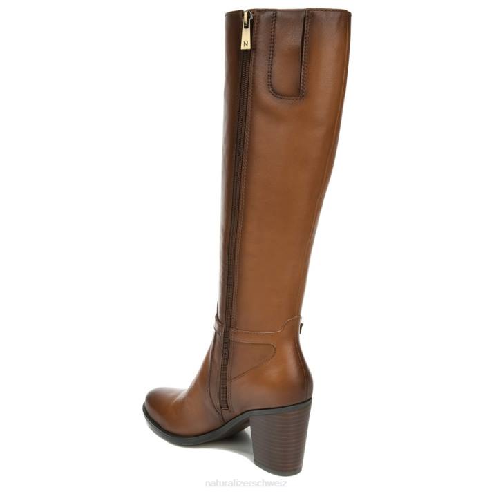 Frauen Naturalizer Apfelwein-Gewürzleder Kalina kniehoher Stiefel mit breiter Wade 66FF256