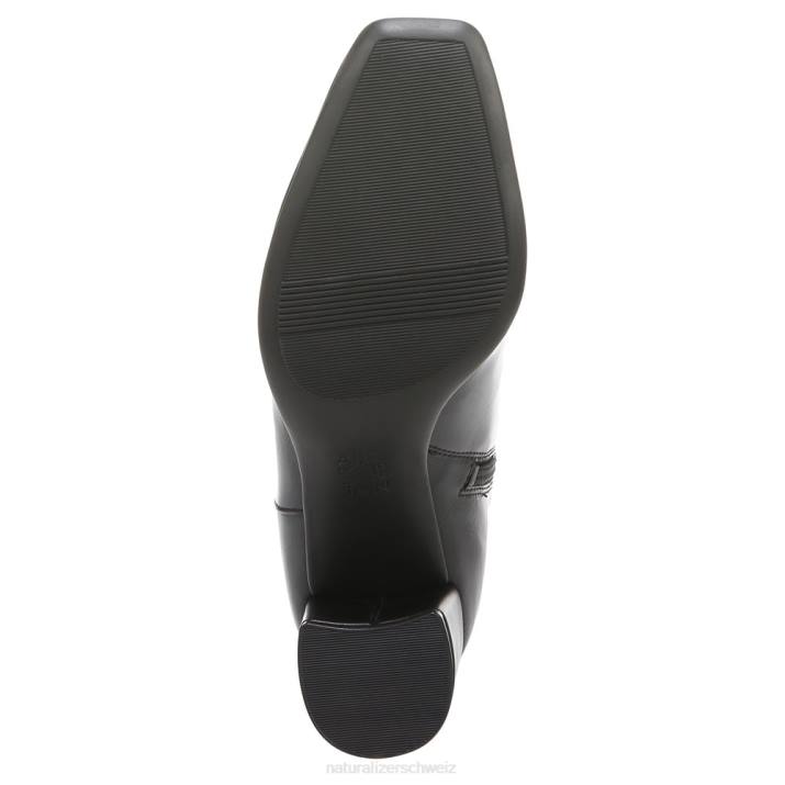 Frauen Naturalizer Schwarzer strukturierter Synthetikstoff Waylon kniehoher Stiefel mit breiter Wade 66FF600