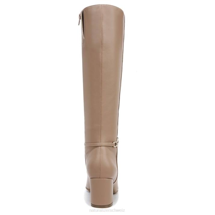 Frauen Naturalizer Taupefarbenes, glattes Synthetikmaterial Waylon kniehoher Stiefel 66FF593