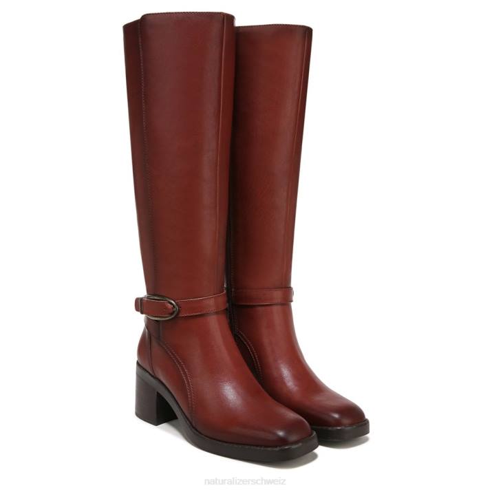Frauen Naturalizer Terrakotta-Leder Elliot Reitstiefel 66FF637
