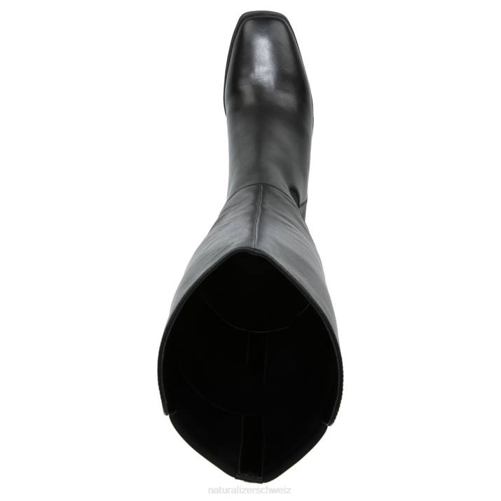 Frauen Naturalizer schwarzes Leder/Stoff Wasserdichter kniehoher Stiefel von Axel 66FF249