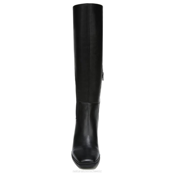 Frauen Naturalizer schwarzes Leder/Stoff Wasserdichter kniehoher Stiefel von Axel 66FF249