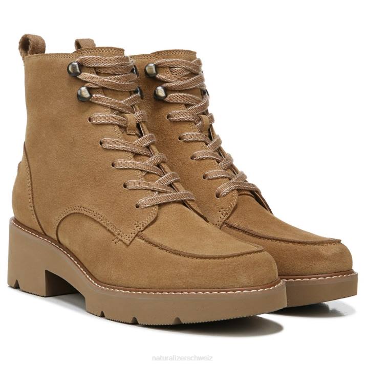 Frauen Naturalizer goldenes Karamellleder Dara Bootie 66FF674